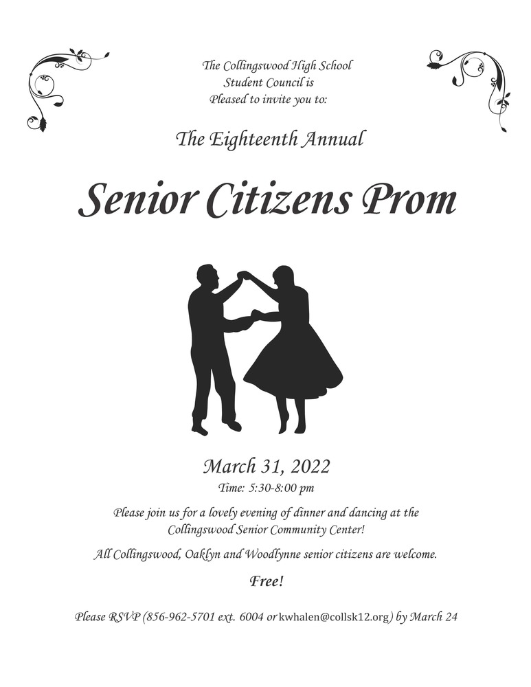 Senior Citizens Prom flyer