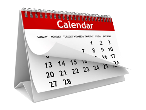 UPDATED: Re-opening April 2021 Calendar