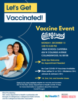 COVID-19 Vaccine Event: Monday, December 13th